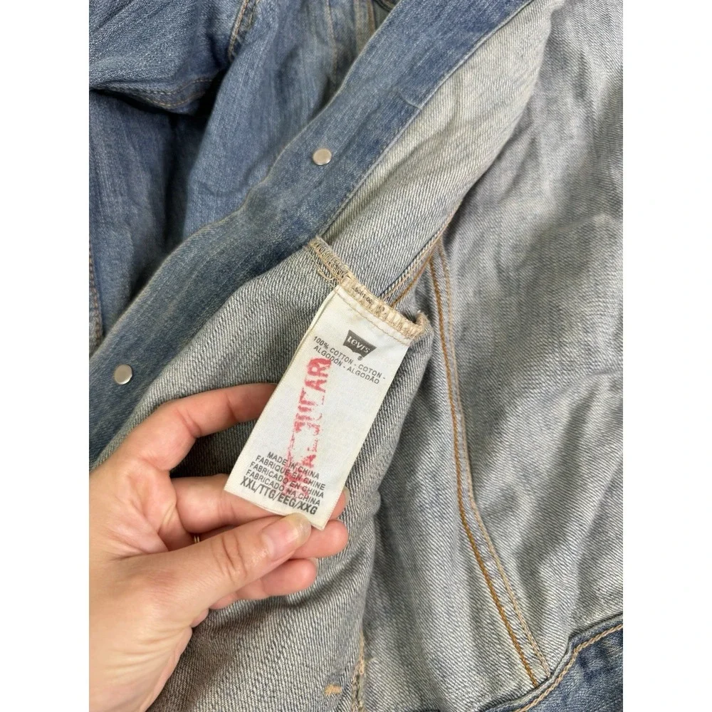Vintage Y2K Levi's Denim Trucker Jacket Men's Size 2XL Blue